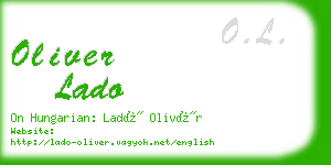 oliver lado business card